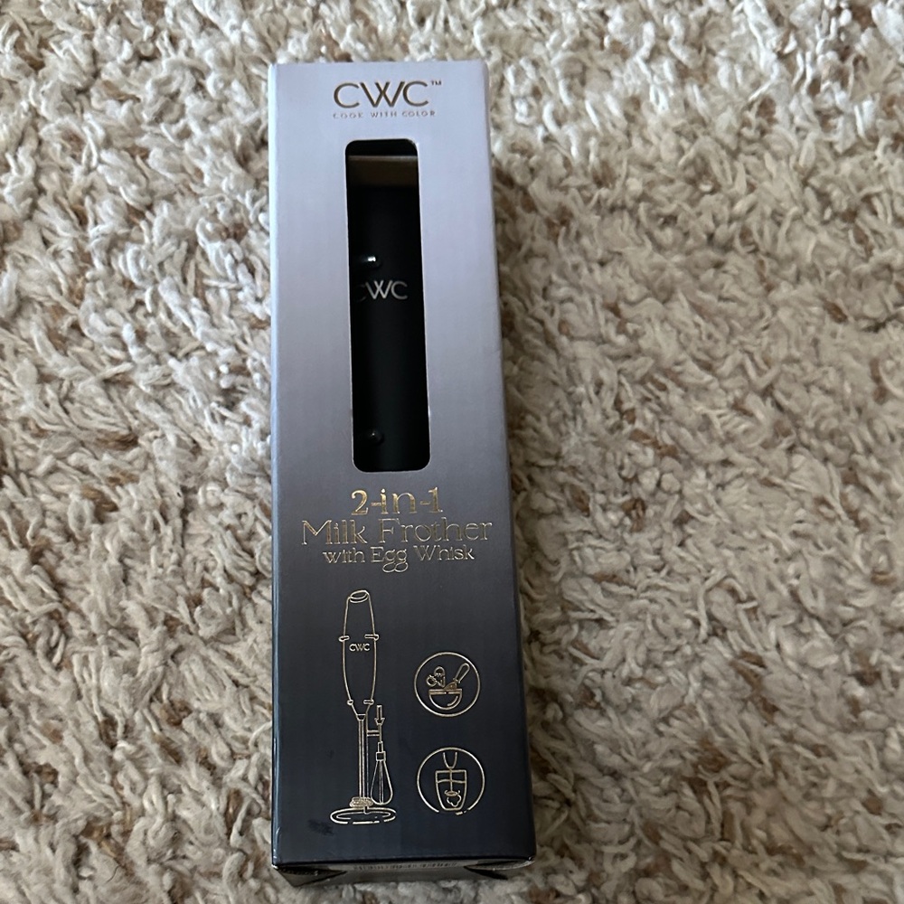 CWC Black Milk Frother with Stand - Picture 2 of 4